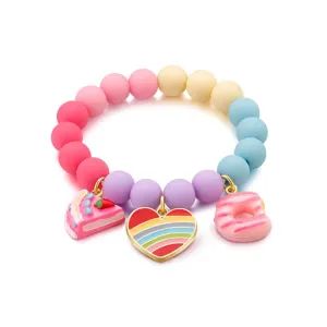 Charming Whimsy Bracelet - Rainbow Heart