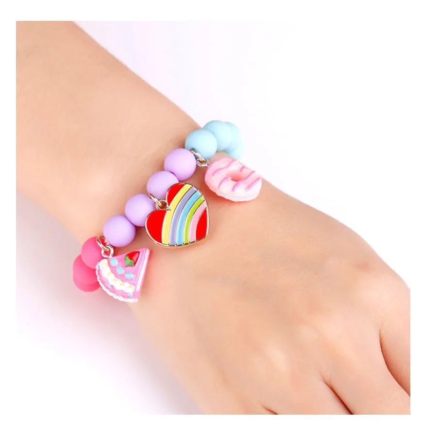 Charming Whimsy Bracelet - Rainbow Heart
