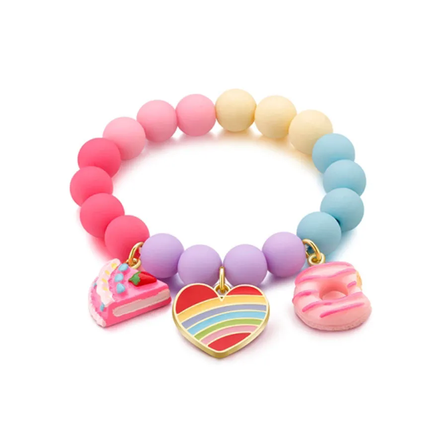 Charming Whimsy Bracelet - Rainbow Heart