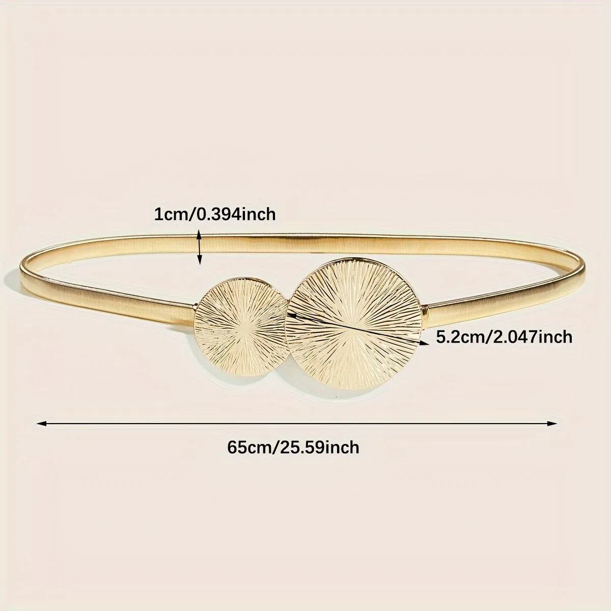 Chic Golden Metal Belt Elegant Waist Chain for Women