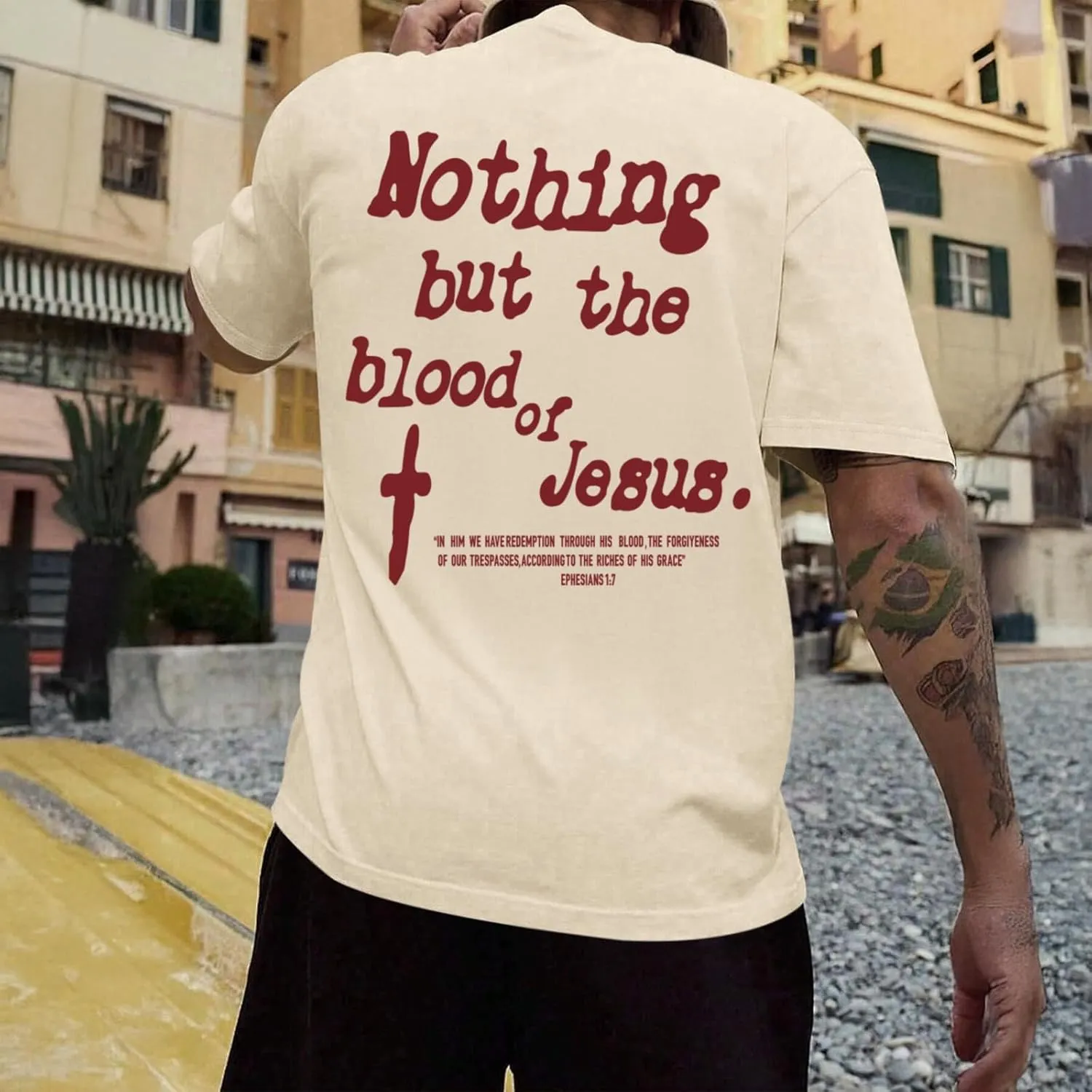 Christian Shirts for Men Religious Faith Bible Verse T Shirt Jesus God Inspirational T-Shirt Cross Graphic Tee Top