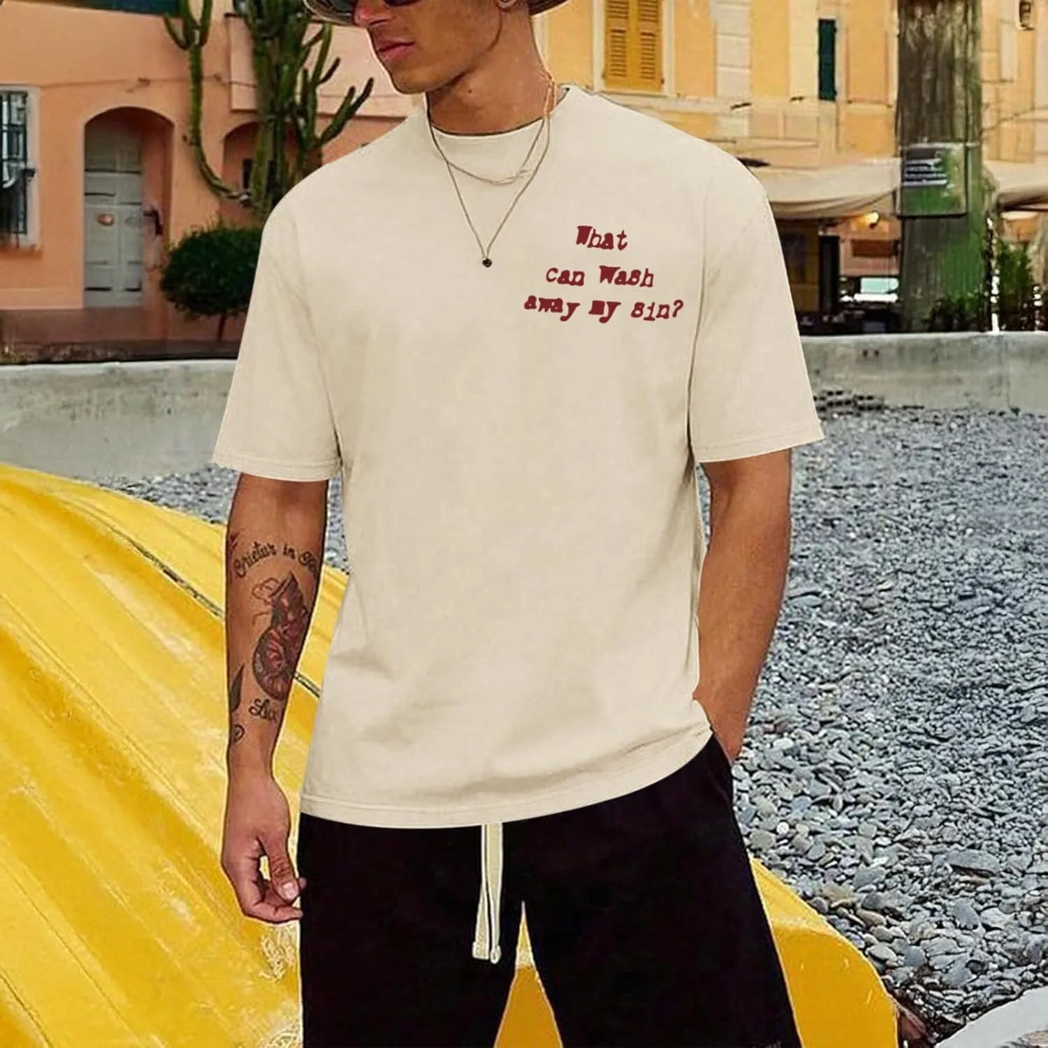 Christian Shirts for Men Religious Faith Bible Verse T Shirt Jesus God Inspirational T-Shirt Cross Graphic Tee Top