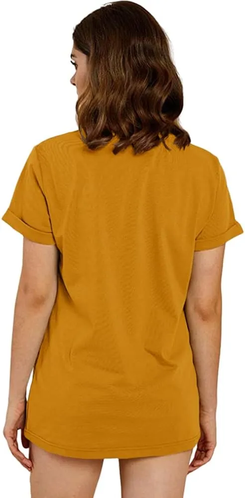 Cicy Bell Women's Dandelion Print T Shirts Cute Graphic Tees Short Sleeve Summer Cotton Tee Tops