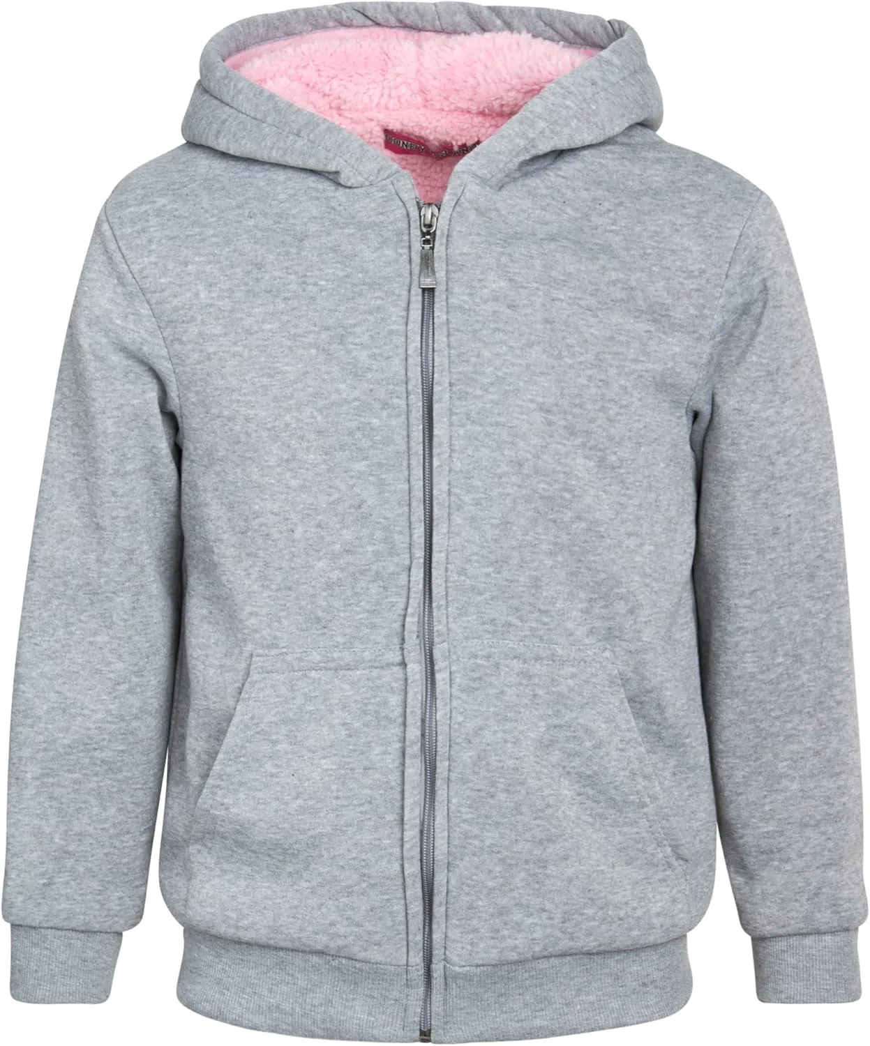 Coney Island Girls Sweatshirt - Cozy Warm Sherpa Lined Soft Fleece Zip Up Hoodie Sweatshirt for Girls (Sizes Run Small: 4-16)