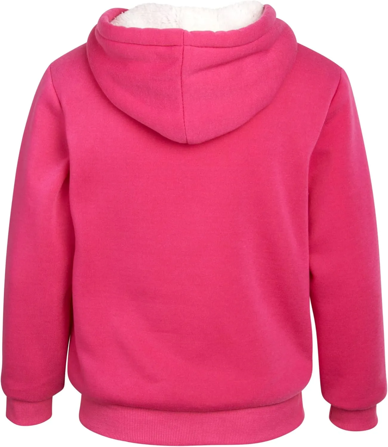 Coney Island Girls Sweatshirt - Cozy Warm Sherpa Lined Soft Fleece Zip Up Hoodie Sweatshirt for Girls (Sizes Run Small: 4-16)