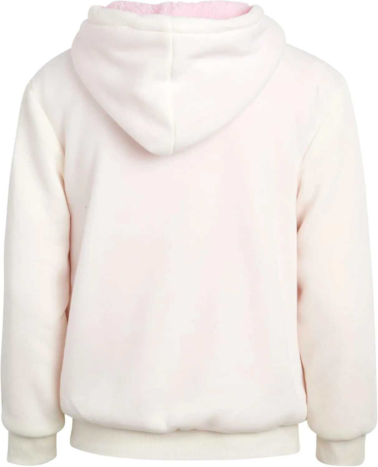 Coney Island Girls Sweatshirt - Cozy Warm Sherpa Lined Soft Fleece Zip Up Hoodie Sweatshirt for Girls (Sizes Run Small: 4-16)
