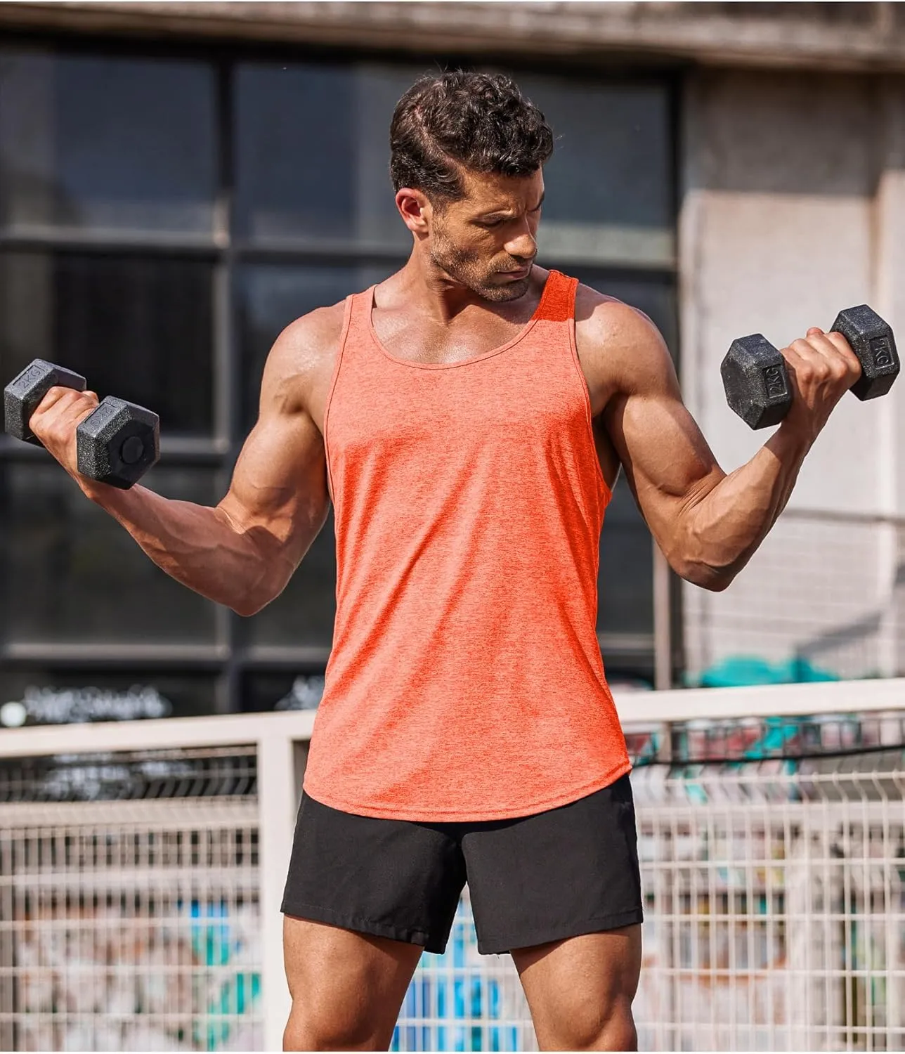 COOFANDY Men's 3 Pack Gym Tank Tops Y-Back Workout Muscle Tee Training Bodybuilding Fitness Sleeveless T Shirts