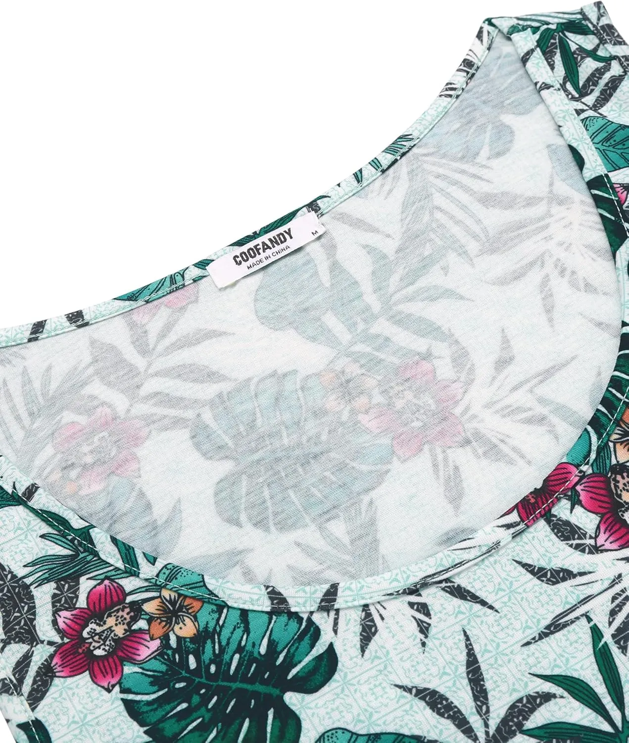 COOFANDY Men's Floral Tank Top Sleeveless Tees All Over Print Casual Sport T-Shirts Hawaii Beach Vacation