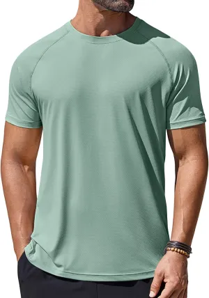 COOFANDY Mens Swim Shirt Short Sleeve UPF 50  Sun Protection Shirt Rah Guard Athletic Quick Dry T Shirts