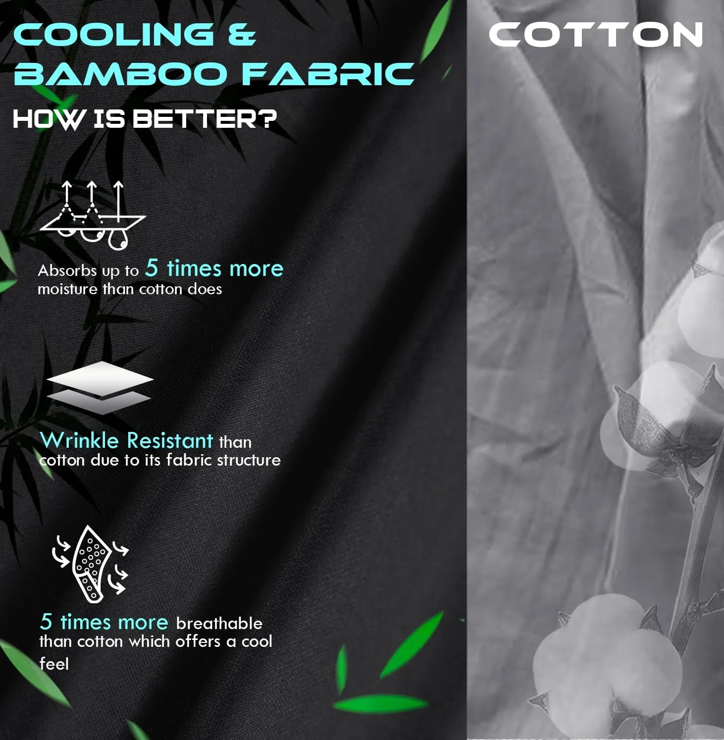 Cooling Bamboo Viscose Workout T Shirts for Men Short Sleeve Quick Dry Fit Gym Tee Moisture Wicking Athletic UPF50 