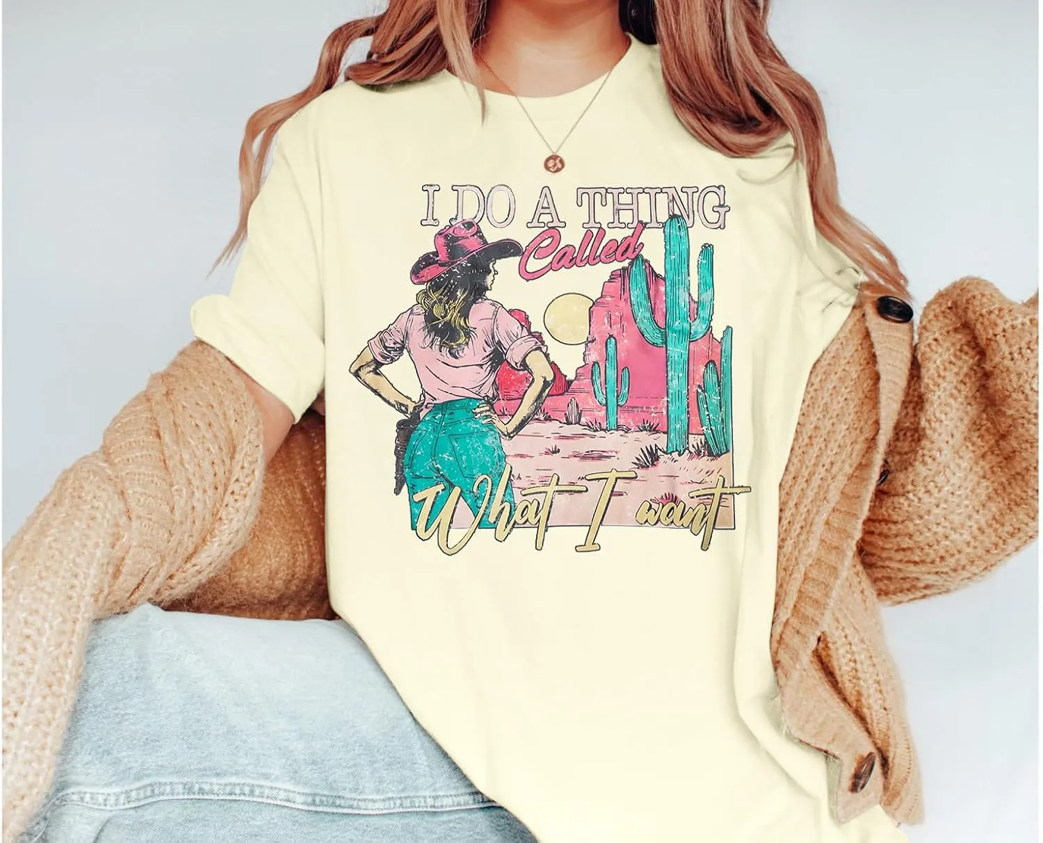 Cowgirl Oversized Tshirts Women Western Cowboy Shirt Retro Country Music Tee Casual Short Sleeve Loose Tops