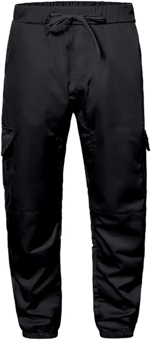 CRNTCEM Mens Slim Fit Jogging Cargo Pants Tapered Leg Casual Work Chino Pants Slim Fit Fitness Gym Bodybuilding Sweatpants