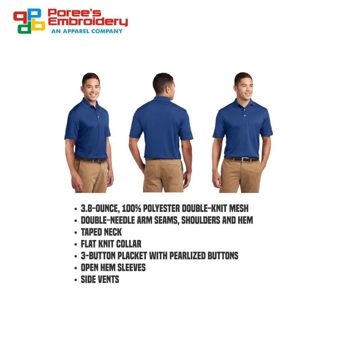 Custom Embroidered Polo Shirts | Moisture Wicking | Dry Mesh | Custom Design