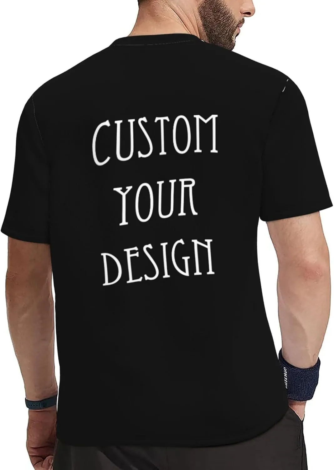 Custom T Shirts for Men Funny Tshirts with Logo Text Image On All Sides Customized Gifts