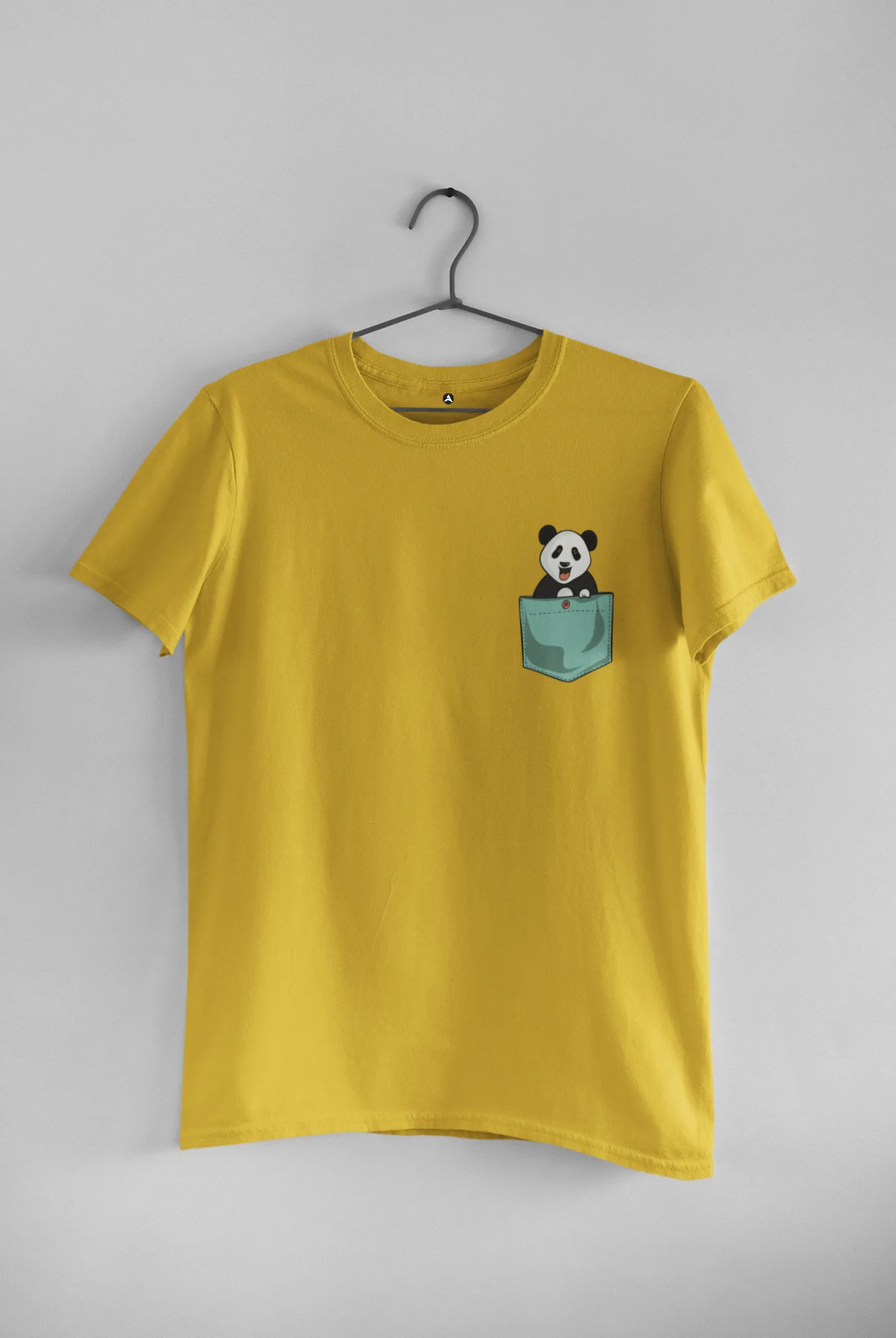 Cute Panda Half-Sleeve Pocket Design T-Shirts