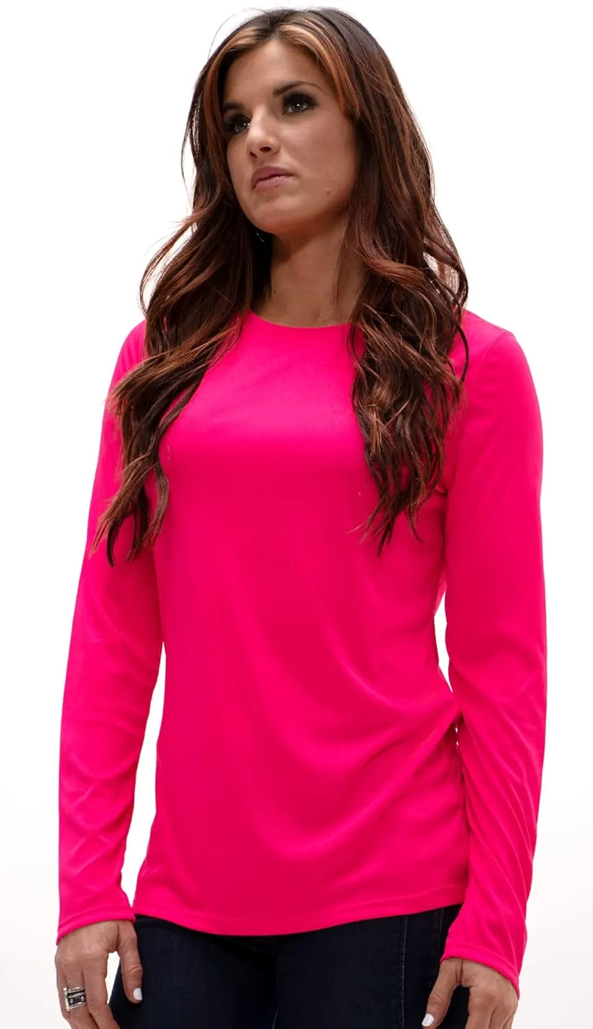 DEVOPS Women's 2-Pack UPF 50  Long Sleeve Sun Protection Quick Dry T-Shirts for Running Workout