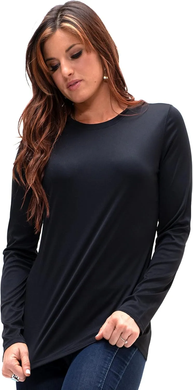 DEVOPS Women's 2-Pack UPF 50  Long Sleeve Sun Protection Quick Dry T-Shirts for Running Workout