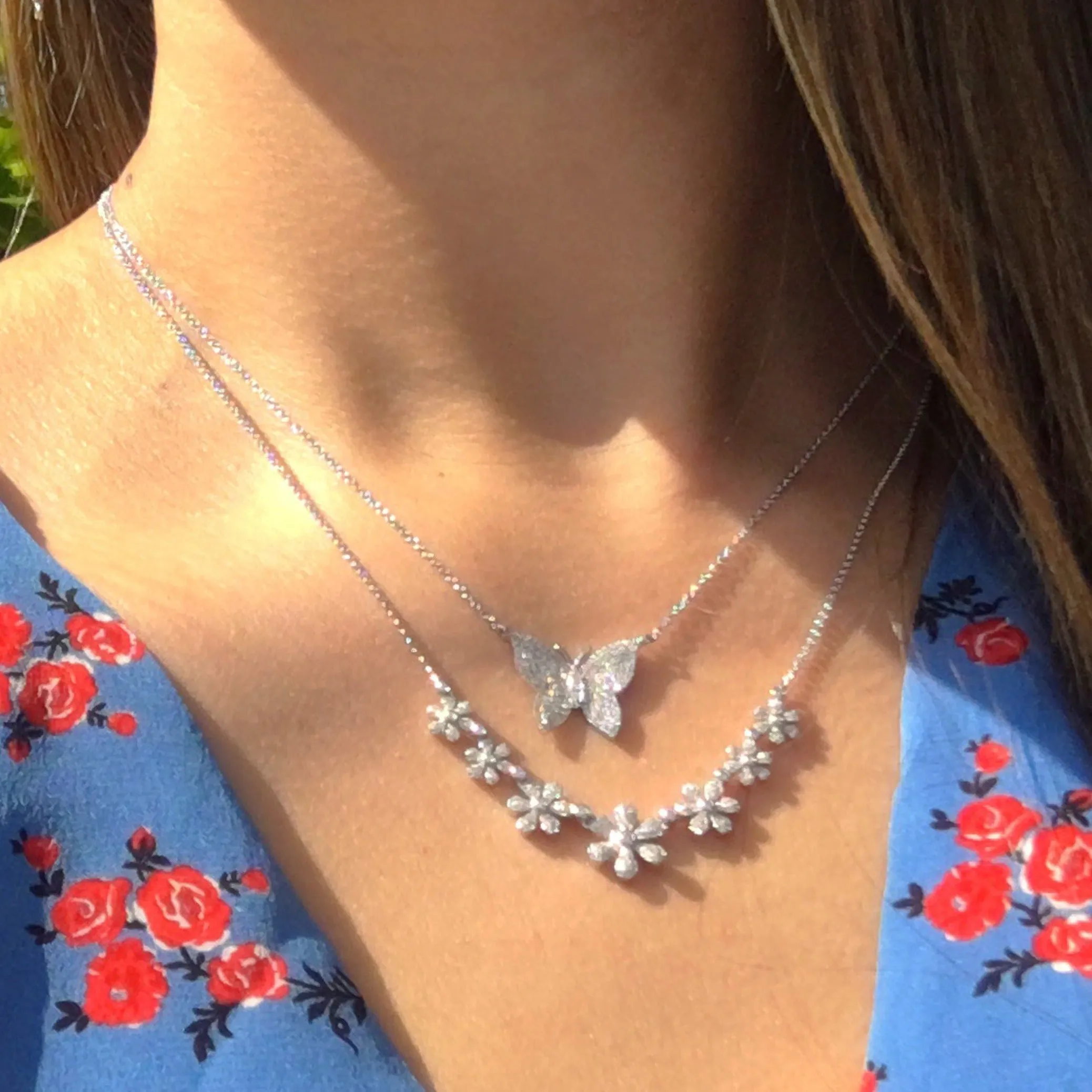 Diamond Daisy Chain Necklace
