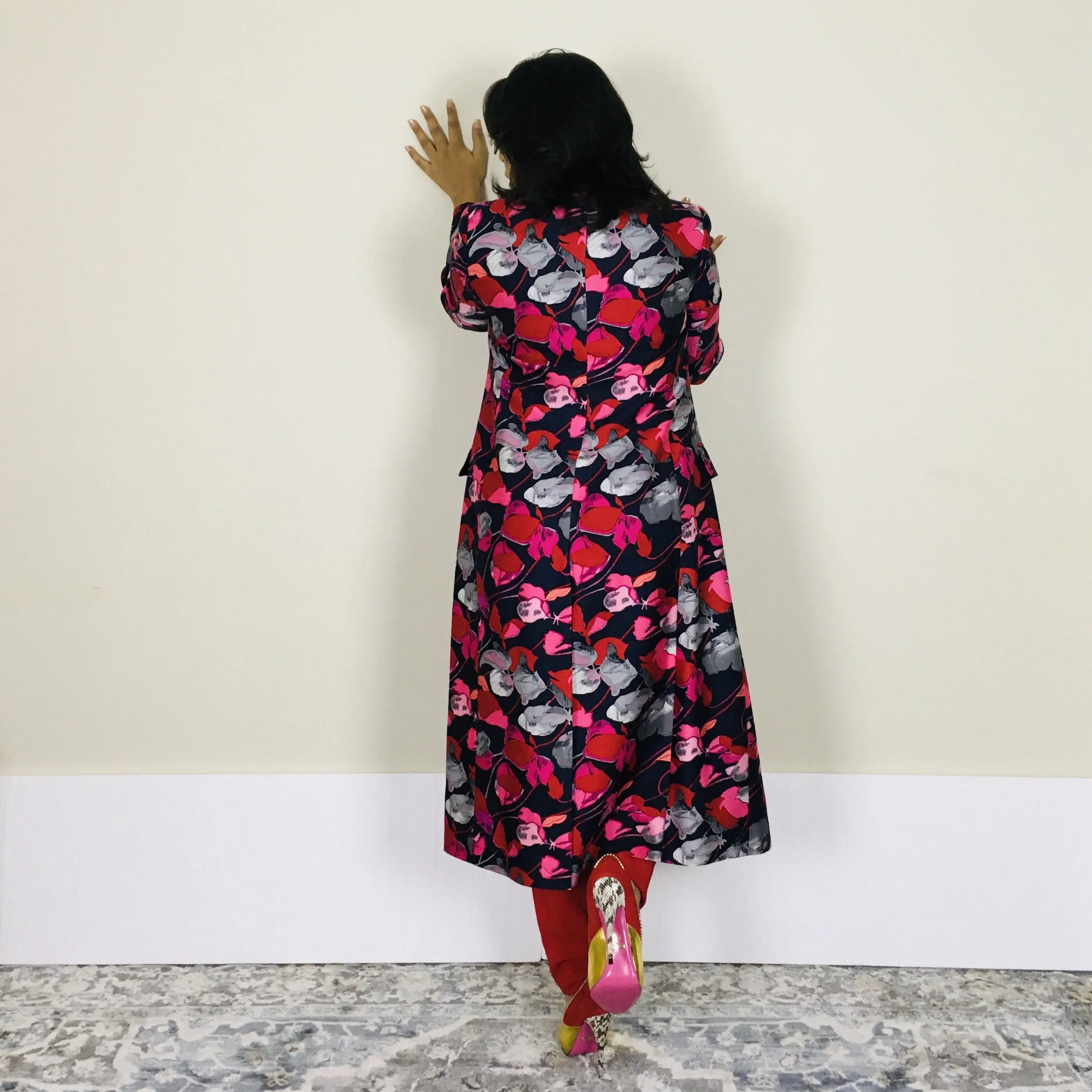 Diane Von Furstenberg Floating Florals Night Elegant Jacket
