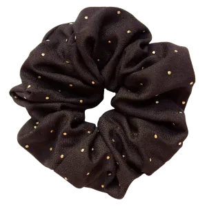 Drops of Gold Scrunchie in Black