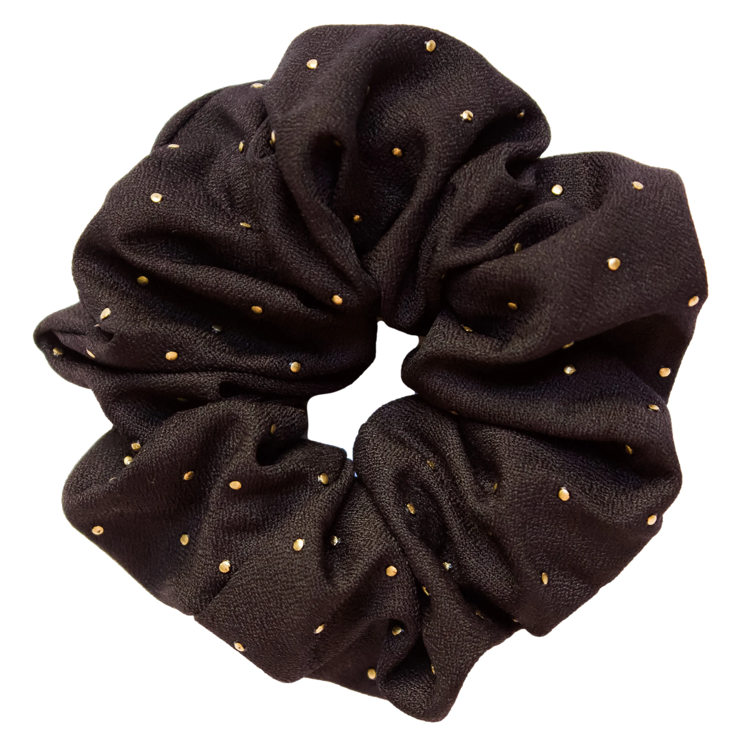 Drops of Gold Scrunchie in Black