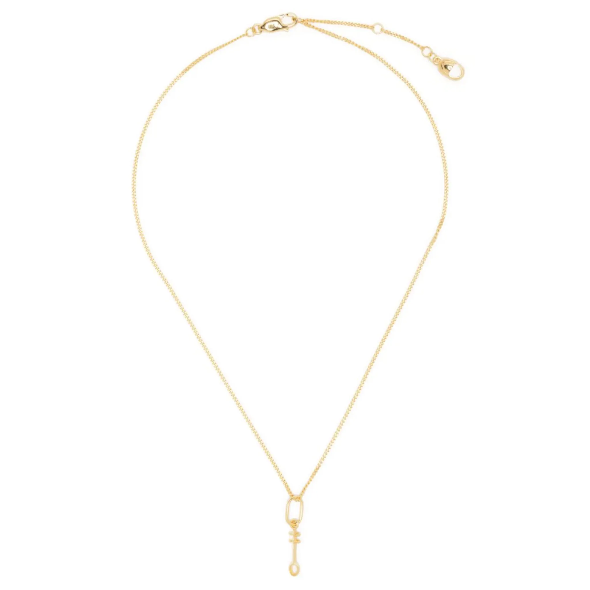 Egyptian Nefer Symbol Necklace - 24kt Gold Vermeil