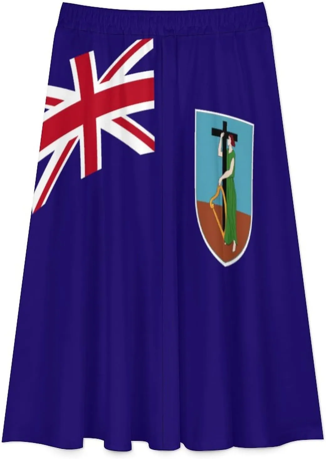 Fattyeery Womens Skirts Nicaragua Flag Prints High Waist Midi Skirt Athletic for Summer Dress Skorts Casual Knee Length Skirt