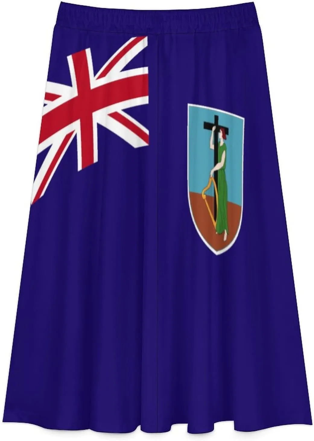 Fattyeery Womens Skirts Nicaragua Flag Prints High Waist Midi Skirt Athletic for Summer Dress Skorts Casual Knee Length Skirt