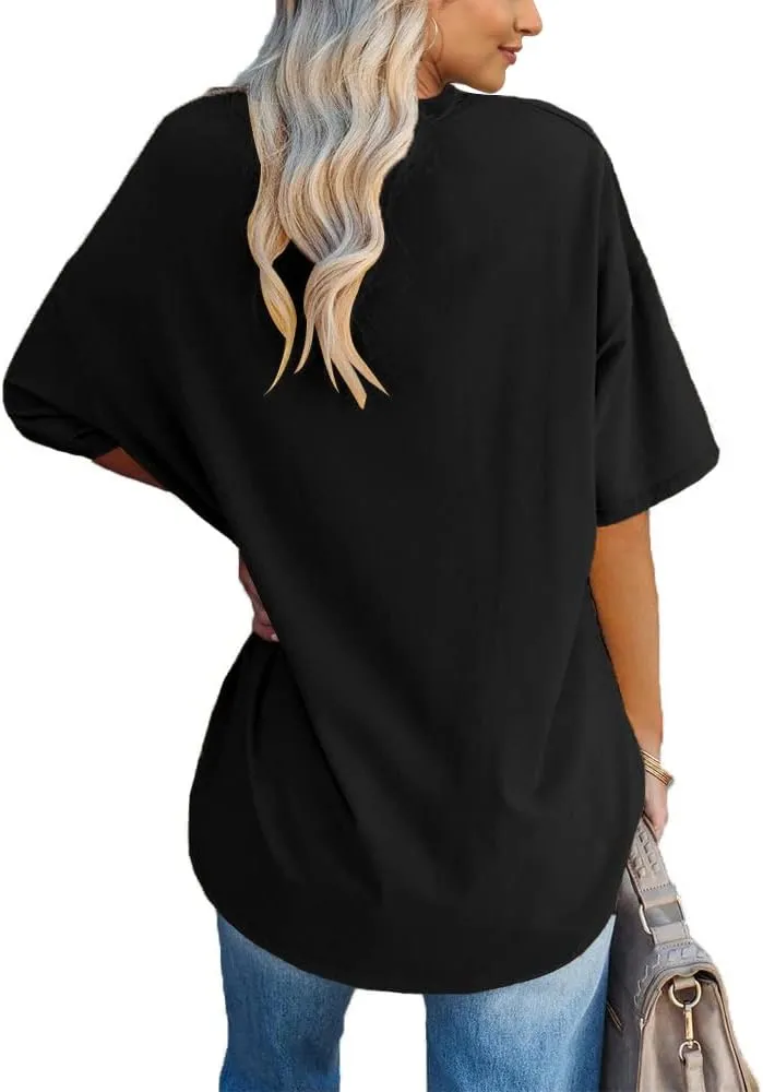 Fazortev Womens Oversized Los Angeles California Graphic T Shirts Half Sleeve Summer Loose Casual Tees Tunic Tops