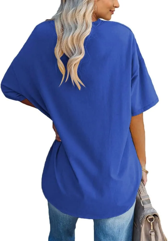 Fazortev Womens Oversized Los Angeles California Graphic T Shirts Half Sleeve Summer Loose Casual Tees Tunic Tops