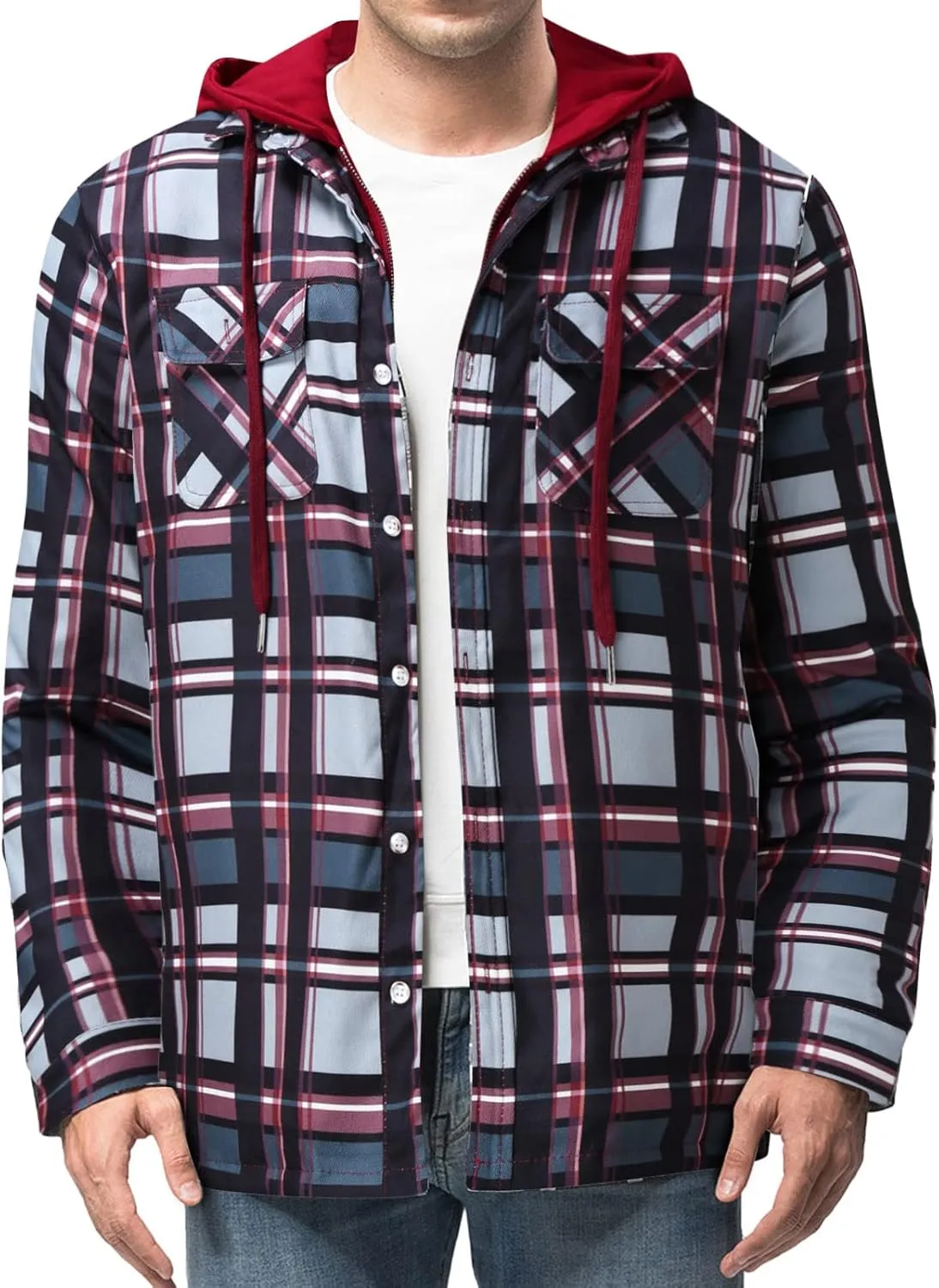 Flannel Shirt for Men Men's Button Down Regular Fit Long Sleeve Plaid Flannel Casual Shirts Men's Cotton Flannel Shirt