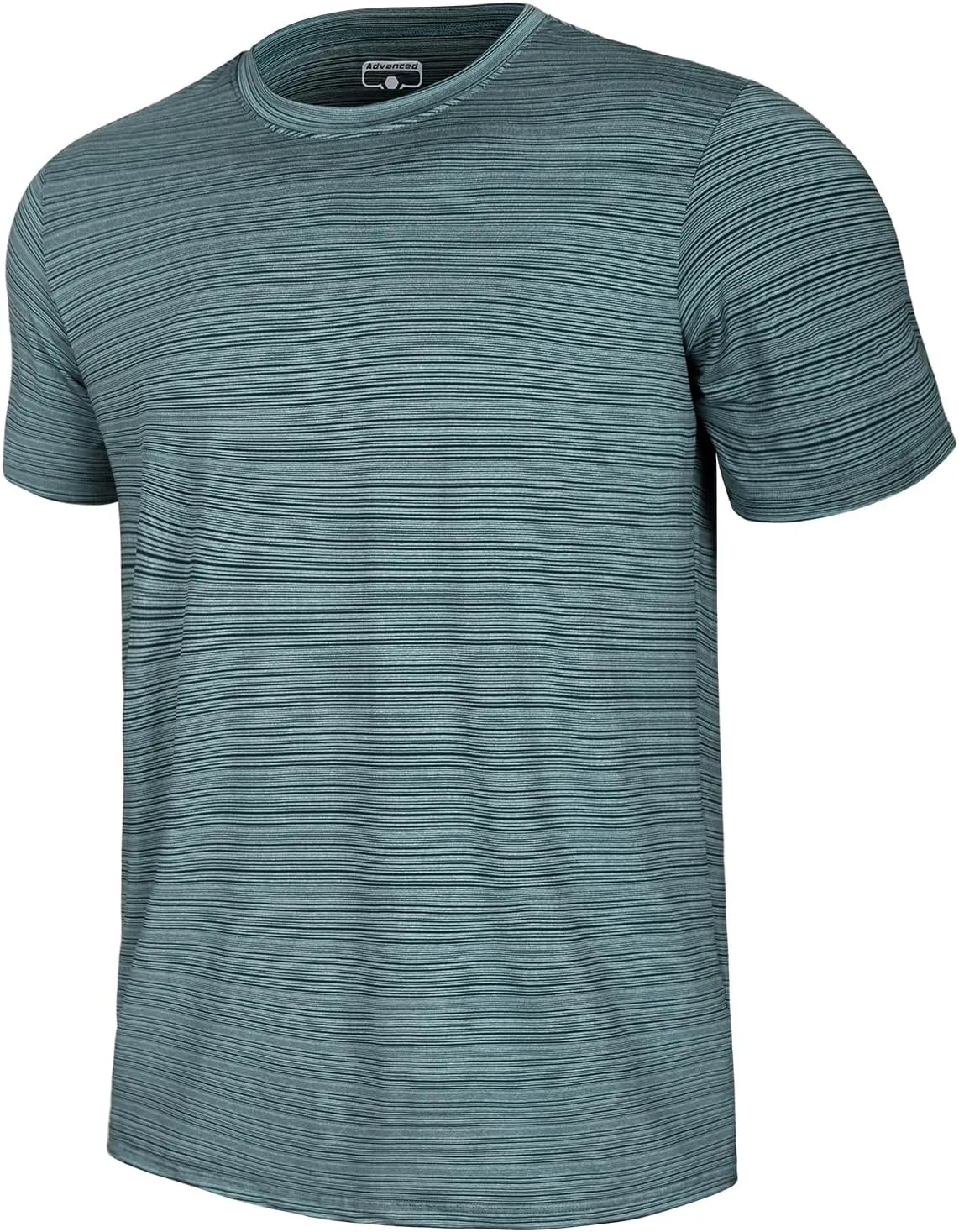 GEMYSE Men's Running Short Sleeve Shirt Sun Protection Quick Dry Moisture Wicking T-Shirts UPF 50  for Workout