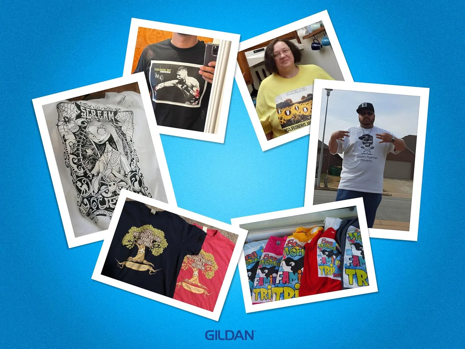 Gildan Custom T-Shirts - Personalized Unisex Crewneck Tee Shirt - Customize Your Image, Text & Photo - Men Women Adult