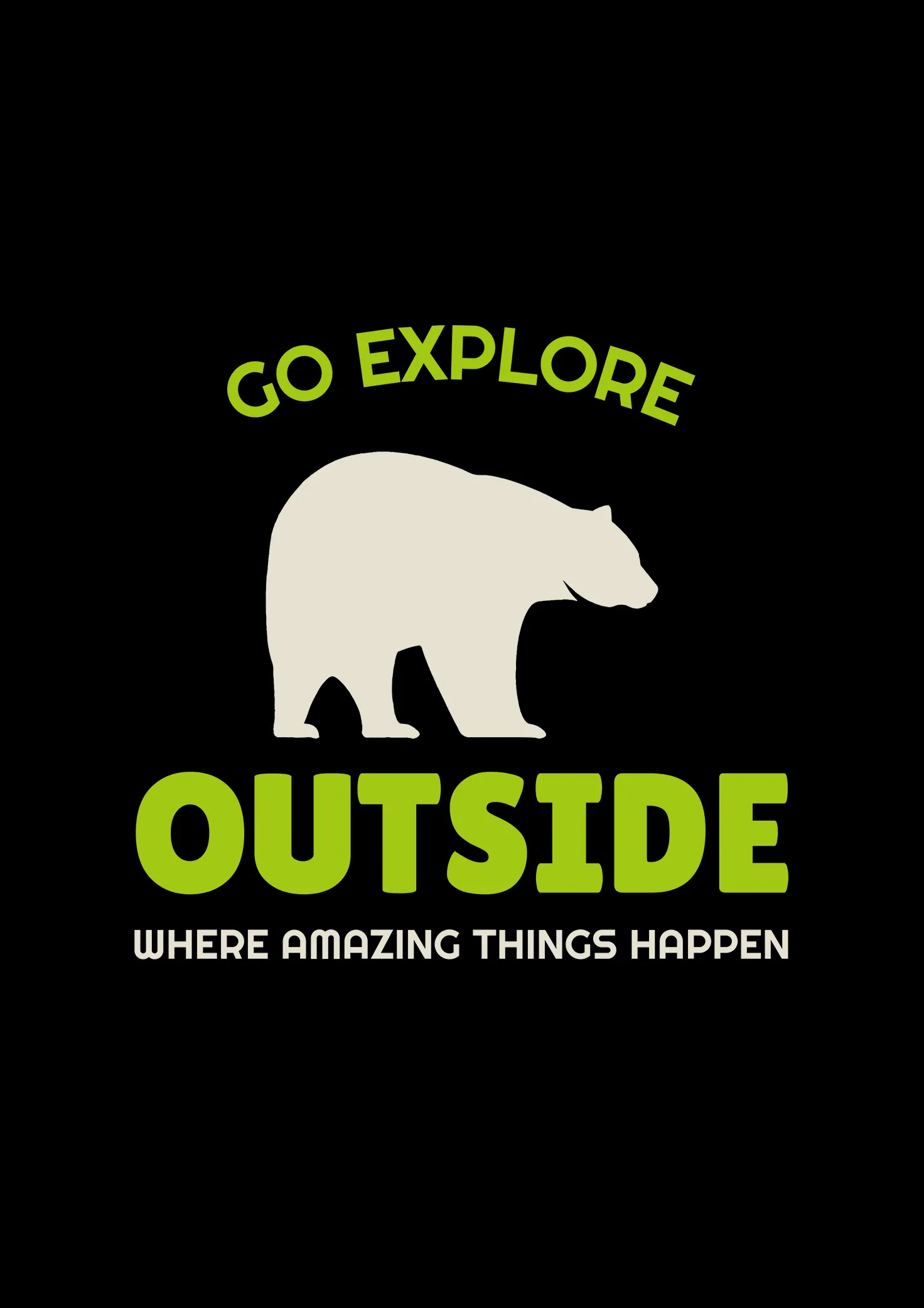 GO EXPLORE OUTSIDE- HALF-SLEEVE T-SHIRT
