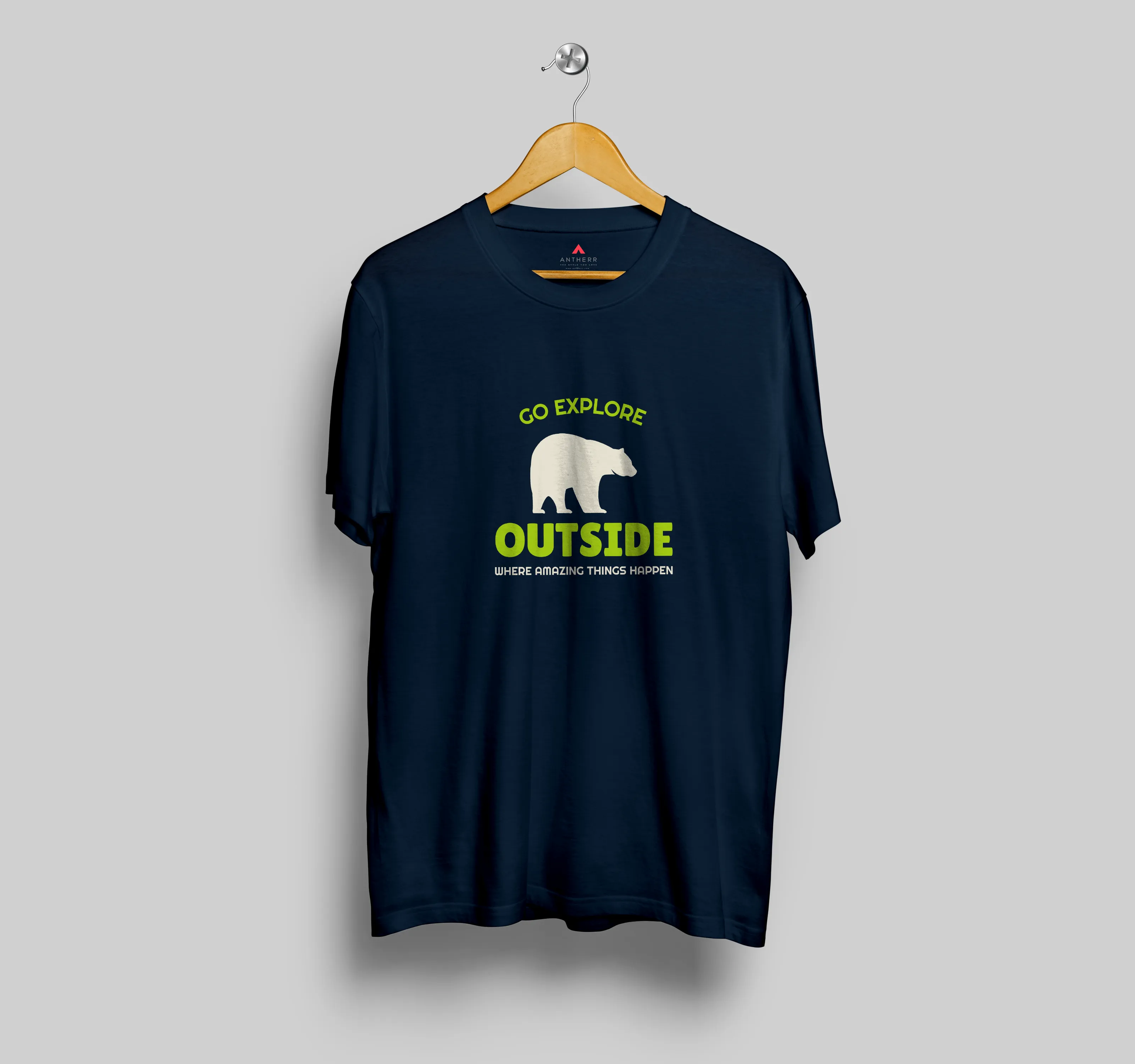 GO EXPLORE OUTSIDE- HALF-SLEEVE T-SHIRT