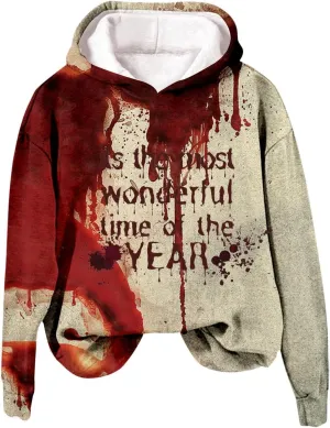 GOFULY Halloween Hoodies For Women Oversized Fall Drawstring Hoodies Halloween Sweatshirt Winter Funny Clothes With Pockets