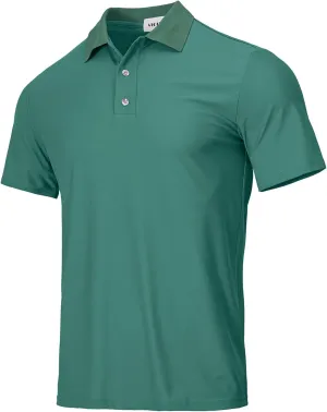 Golf Polo Shirts for Men 3 Pack Short Sleeve Quick Dry Performance Moisture Wicking Workout Polo T-Shirt