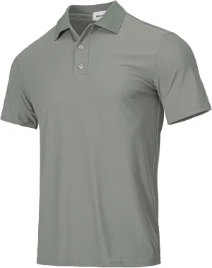 Golf Polo Shirts for Men 3 Pack Short Sleeve Quick Dry Performance Moisture Wicking Workout Polo T-Shirt