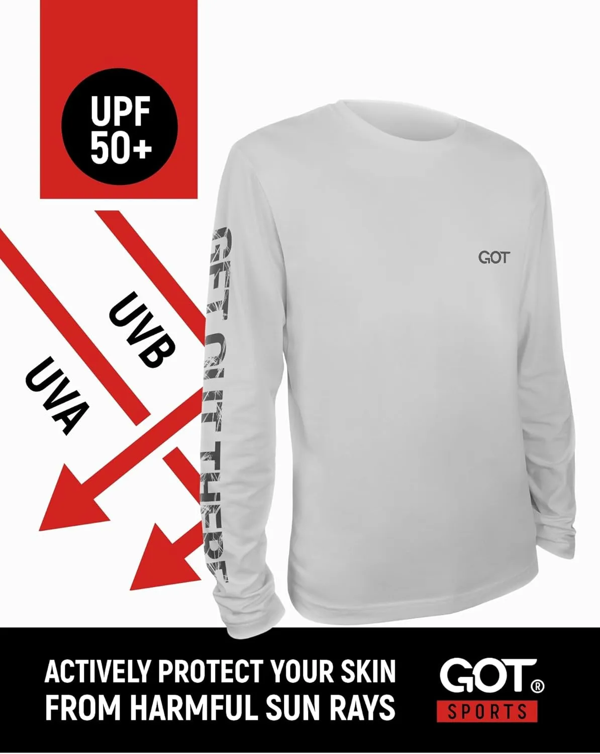 GOT Sports UPF 50  Fishing T Shirts for Men Women Long Sleeve - UV Sun Protection, Lightweight