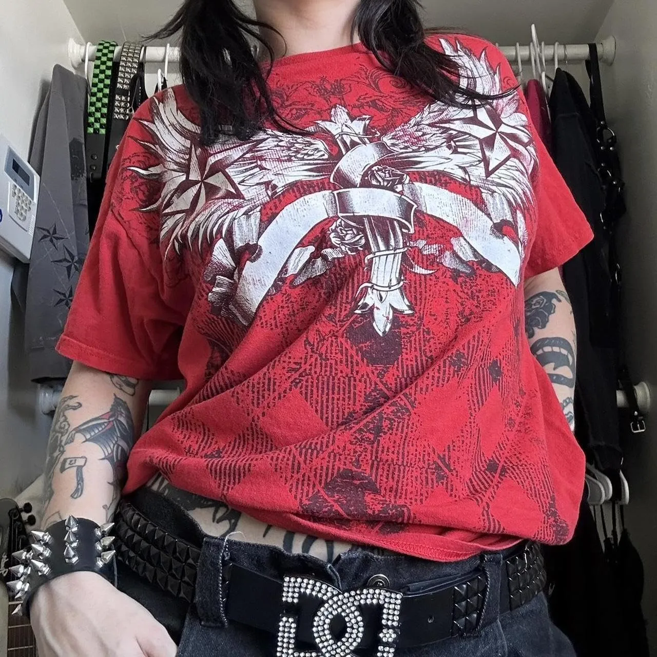 Grunge Tops Women Y2k Short Sleeve Vintage Graphic T Shirts Teen Girls Aesthetic Gothic Emo Tees Halloween Clothes