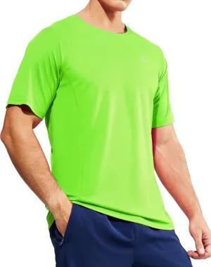 Haimont Men's Athletic Short Sleeve T Shirts Moisture Wicking Breathable Running Workout Gym Active Tee, Crew Neck