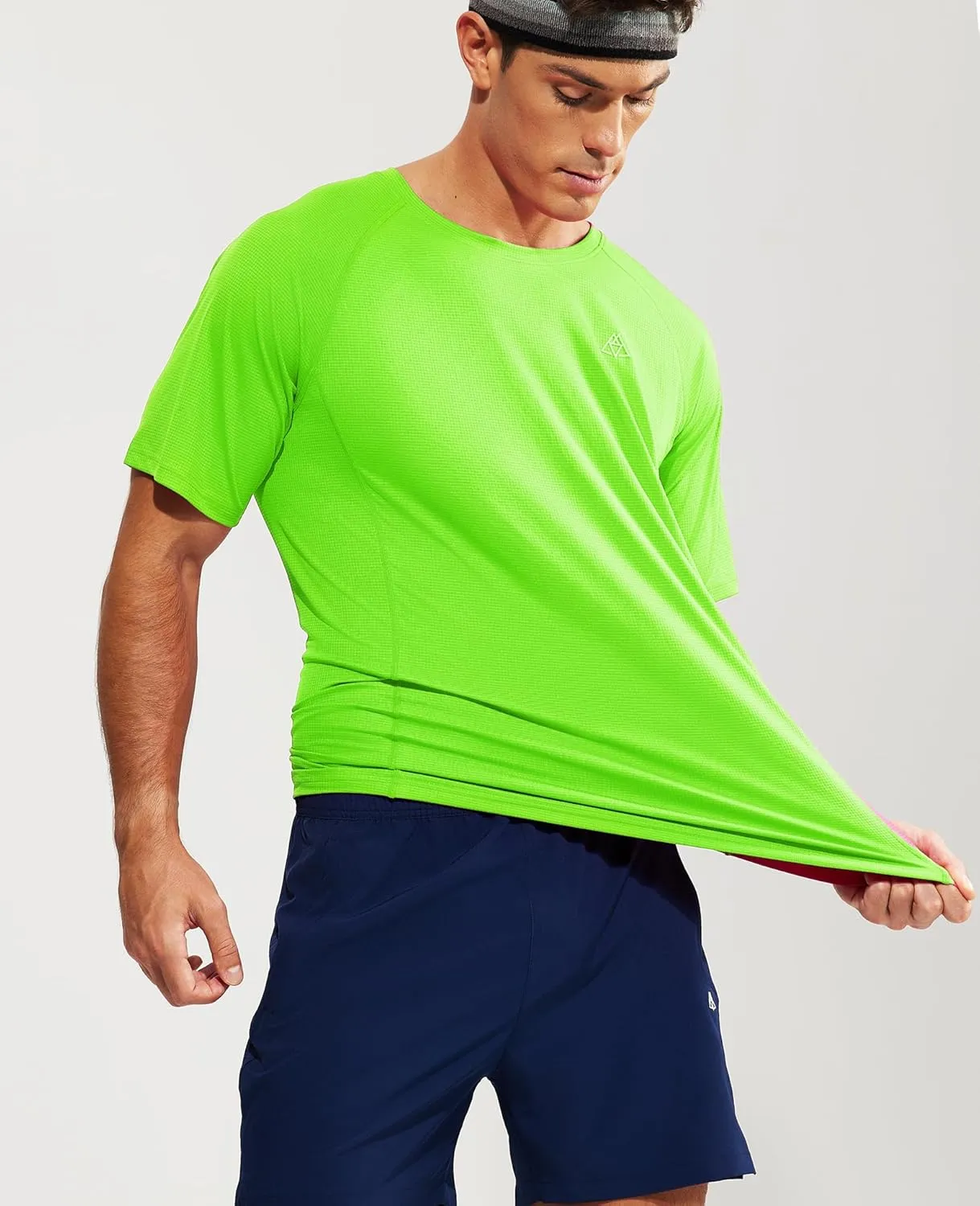 Haimont Men's Athletic Short Sleeve T Shirts Moisture Wicking Breathable Running Workout Gym Active Tee, Crew Neck