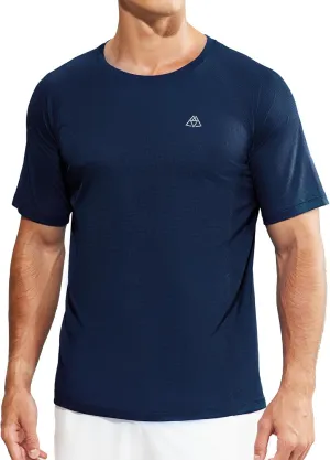 Haimont Men's Athletic Short Sleeve T Shirts Moisture Wicking Breathable Running Workout Gym Active Tee, Crew Neck