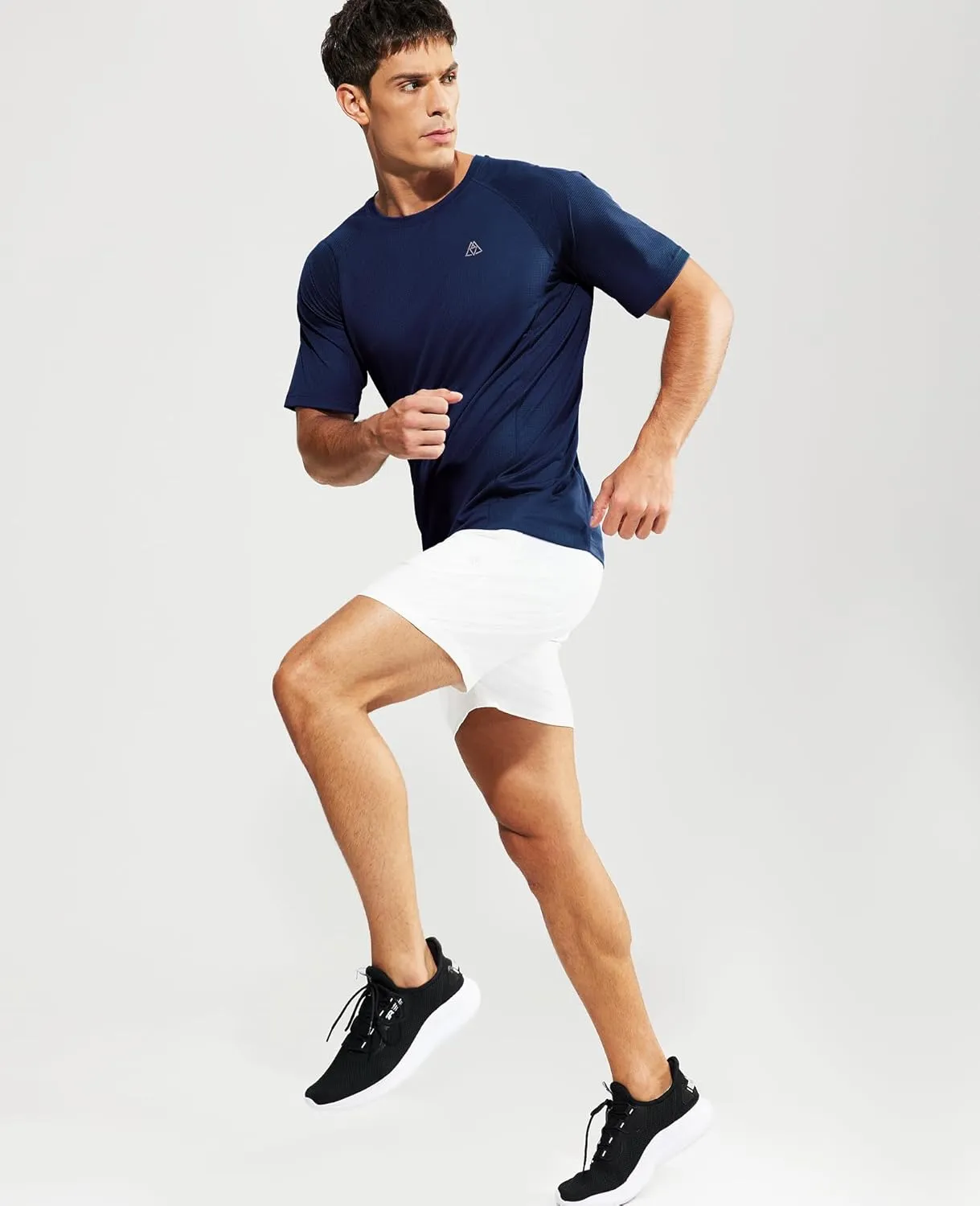 Haimont Men's Athletic Short Sleeve T Shirts Moisture Wicking Breathable Running Workout Gym Active Tee, Crew Neck