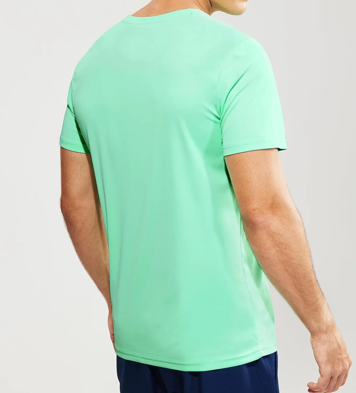Haimont Men's V Neck Athletic T Shirts Lightweight Gym Workout Running Short Sleeve Tee Shirts Moisture Wicking UV Protection