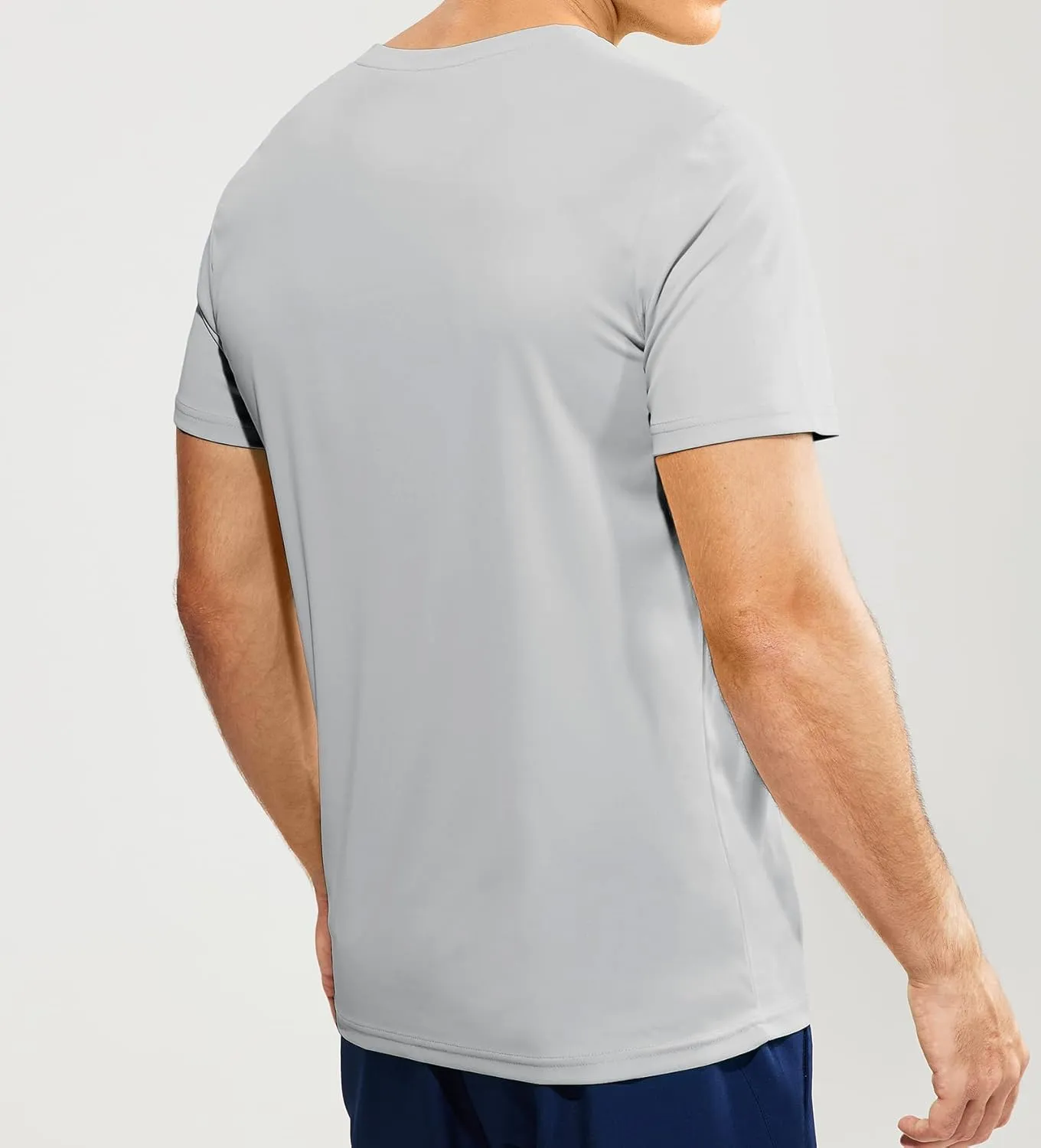 Haimont Men's V Neck Athletic T Shirts Lightweight Gym Workout Running Short Sleeve Tee Shirts Moisture Wicking UV Protection