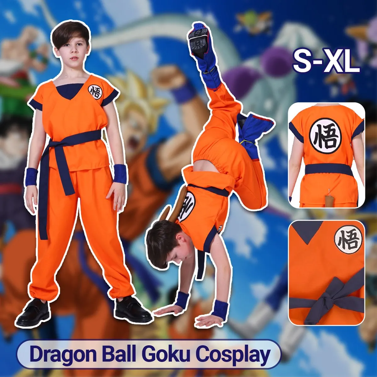 Halloween Dragon Ball Goku Costume Children Menswear Cosplay