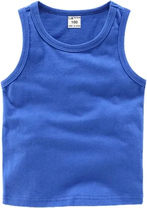 HAXICO Unisex Toddler Baby Boys Girls Solid Tank Tops T-Shirts Undershirts Cotton Summer Sleeveless Vest