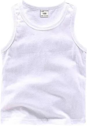 HAXICO Unisex Toddler Baby Boys Girls Solid Tank Tops T-Shirts Undershirts Cotton Summer Sleeveless Vest