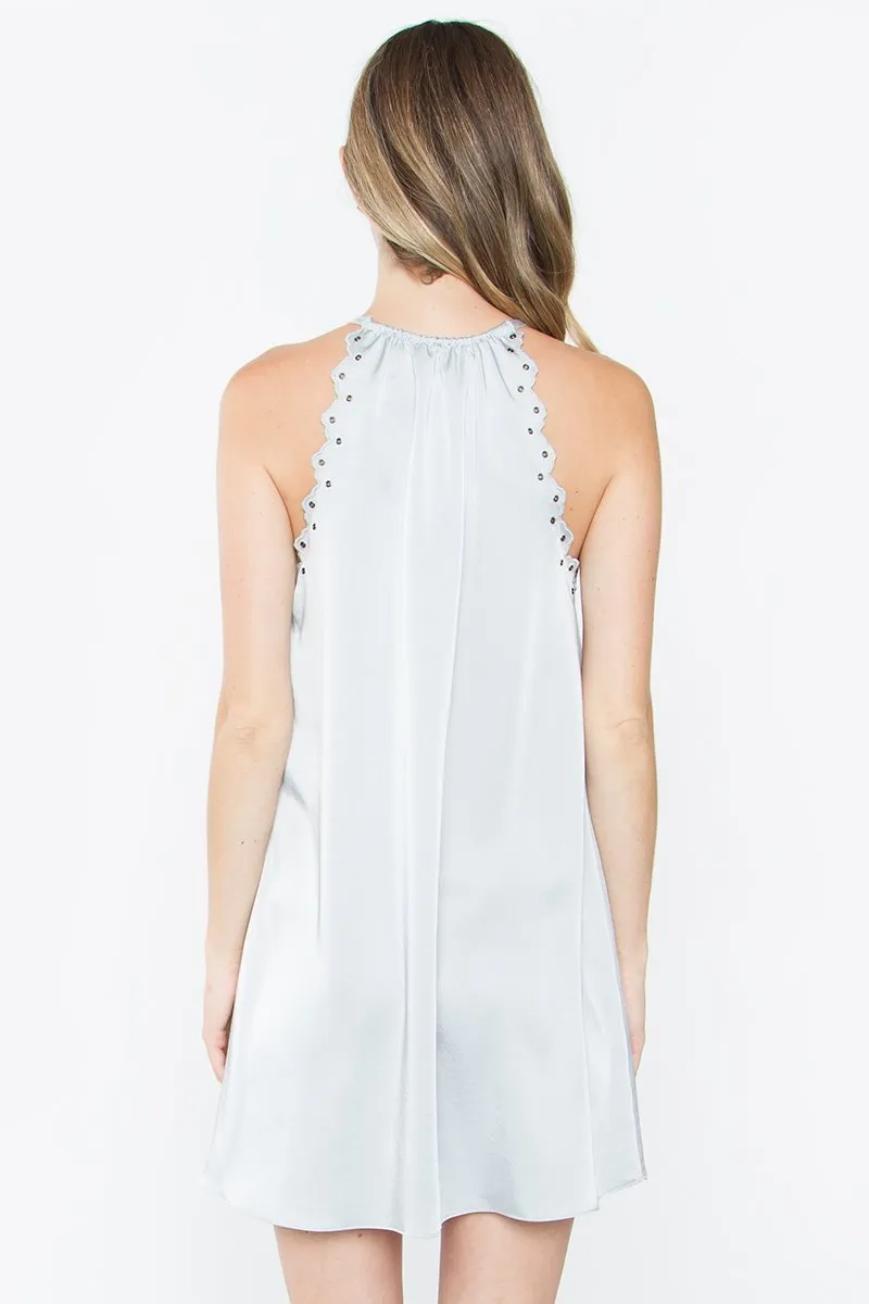 Helena Studded Satin Dress